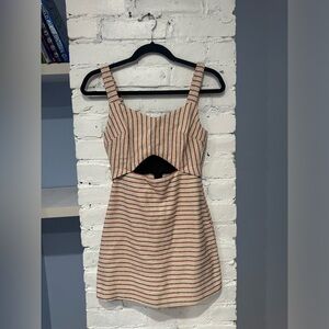 Zara Striped Playsuit With Cut Out‎ Size XS